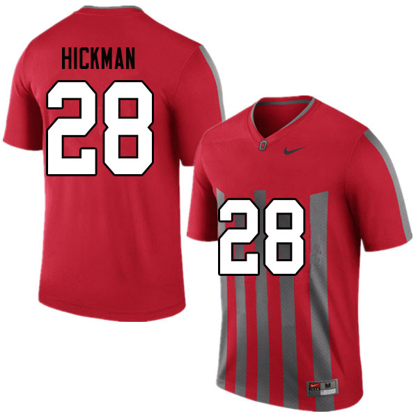 Men #28 Ronnie Hickman Ohio State Buckeyes College Football Jerseys Sale-Throwback